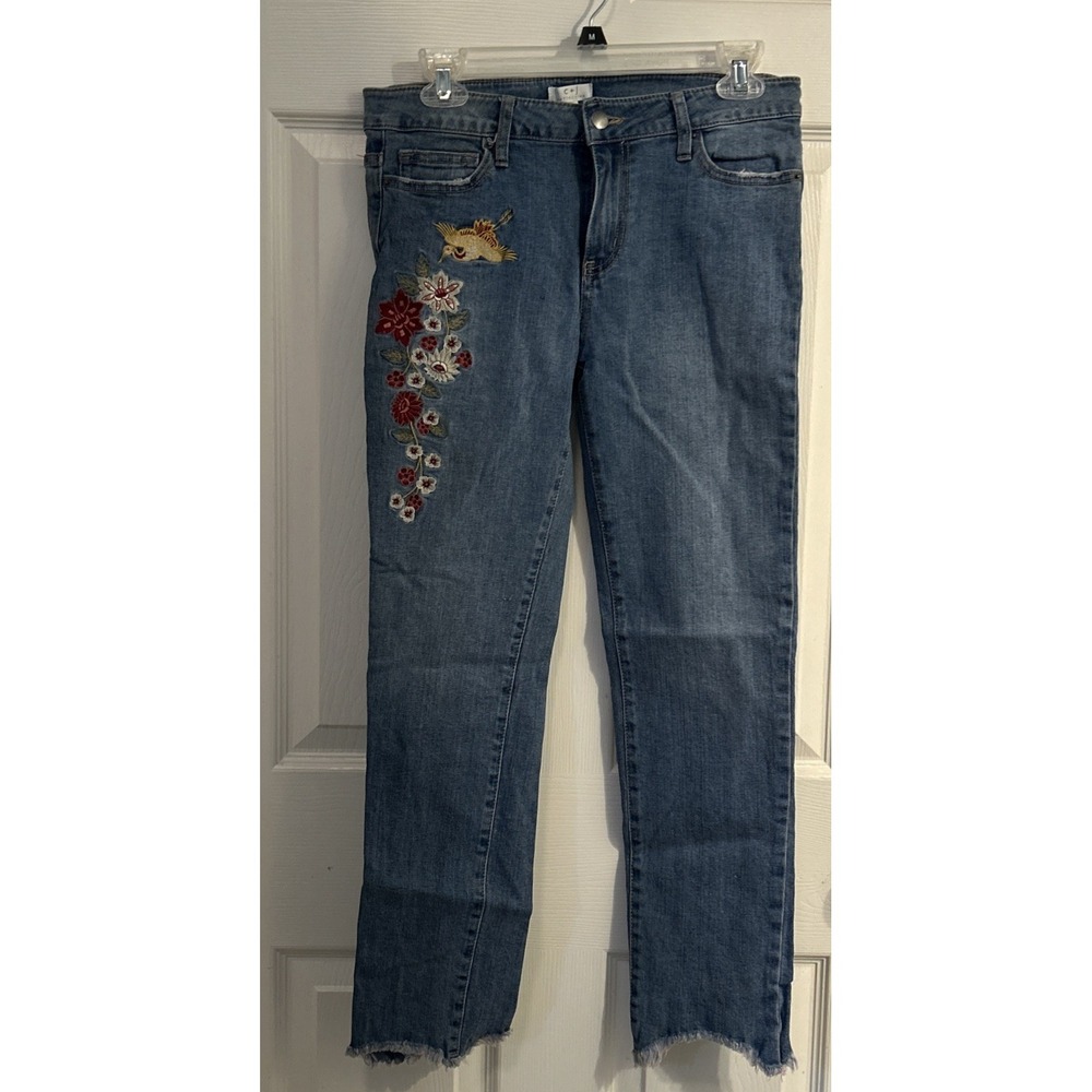 C+J Collection Embroidered Jeans Womens Size 32